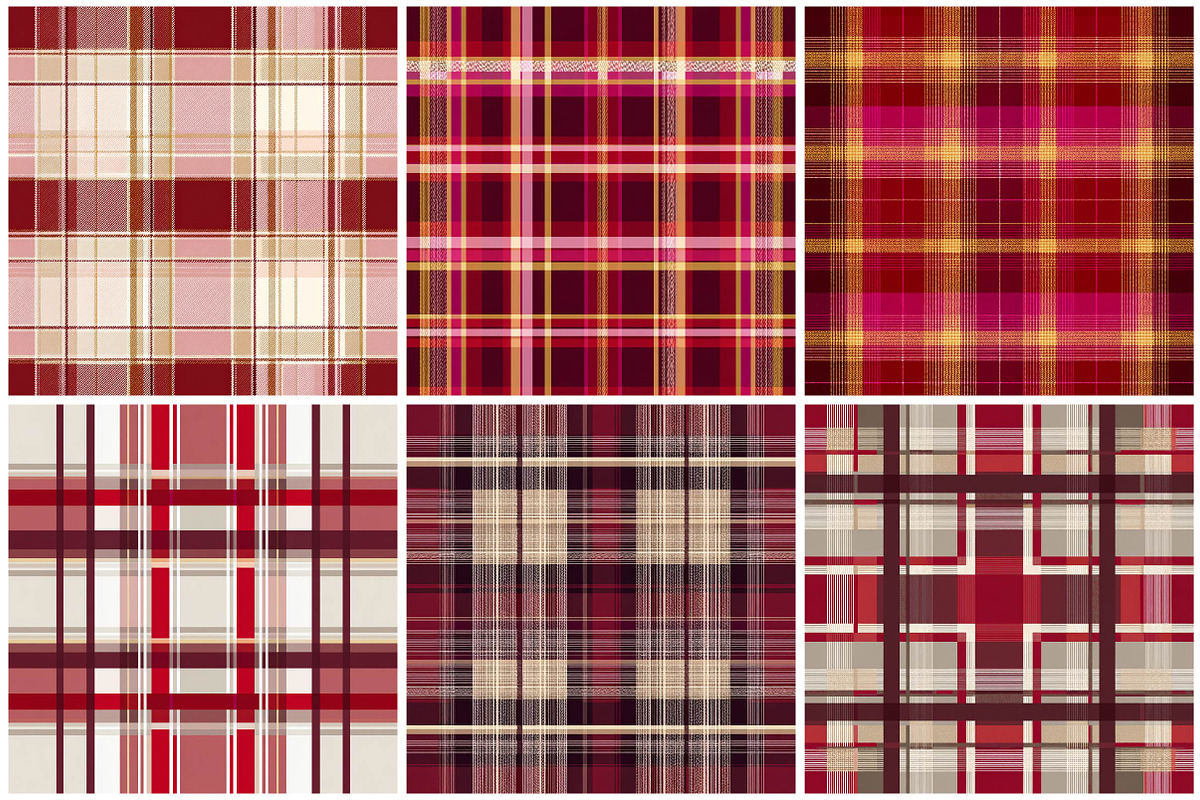 Flat Christmas Plaid Pattern Design, an Illustration by DreamPrint404 (Photo 2 of 5)