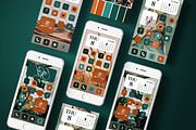 Green Boho Aesthetic iOS 14 icons, an Icon by velychko.ua (Thumbnail 4 of 9)