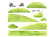 Watercolor forest and landscape., an Illustration by Kattarina Po (Thumbnail 4 of 7)