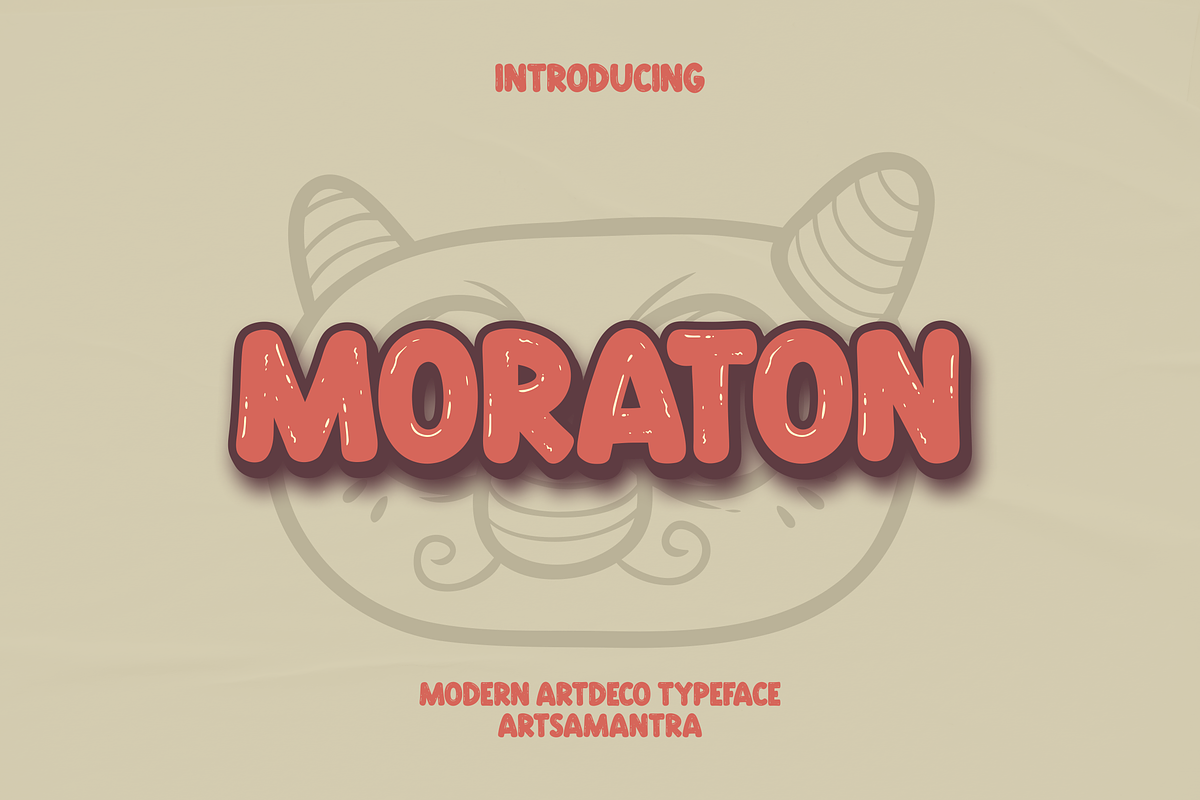 Moraton - Artdeco Typeface, a Handwritten Font by garismantra (Photo 1 of 4)