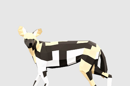 Painted Wolves, an Animal 3D Model by Studio Ochi