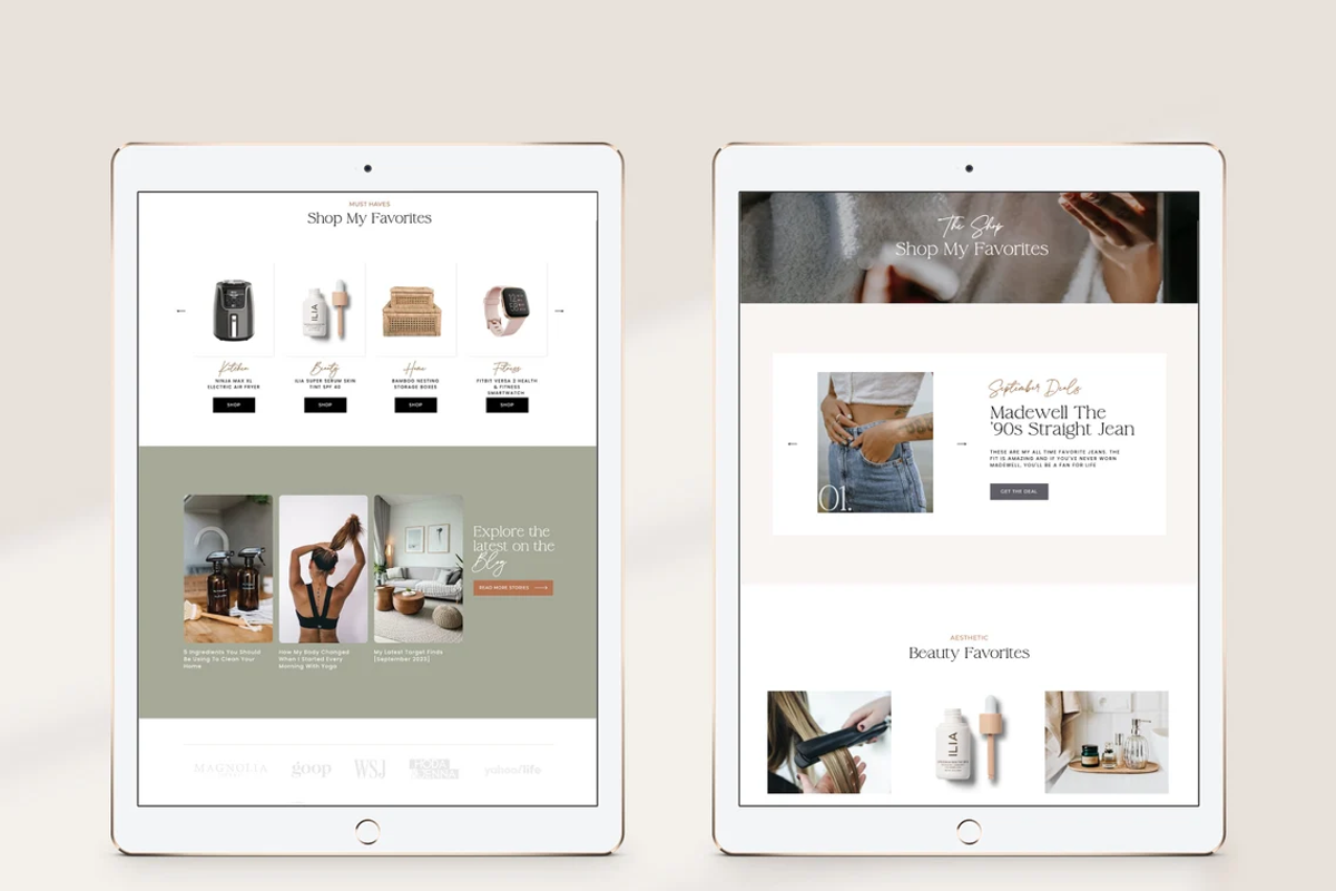 Influencer Showit Website Template, a Websites & App Template by Sugar Studios (Photo 5 of 6)