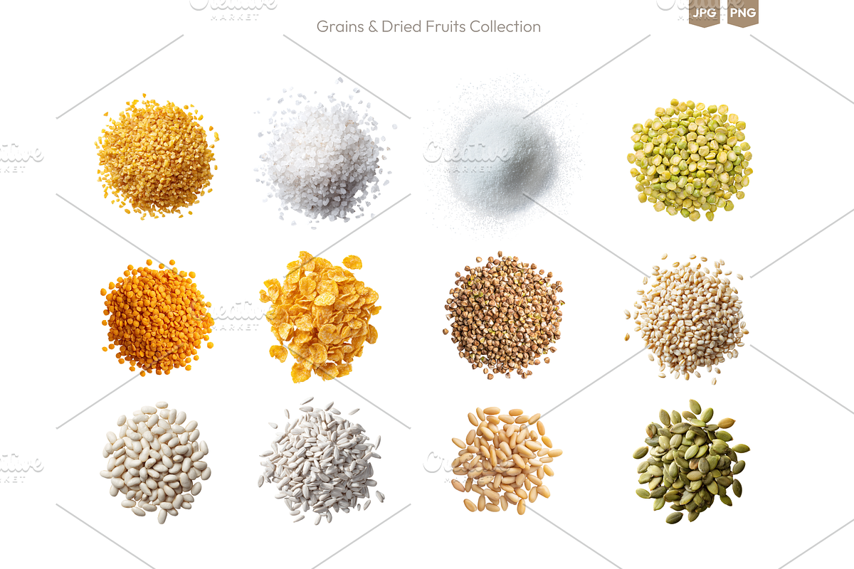 Grains & Dried Fruits PNG Collection, a Food & Drink Photo by Ilia Design (Photo 6 of 9)