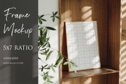 Boho Style Frame Mockup 5x7 Ratio, a Mockup by YimuMockupStore (Thumbnail 2 of 6)
