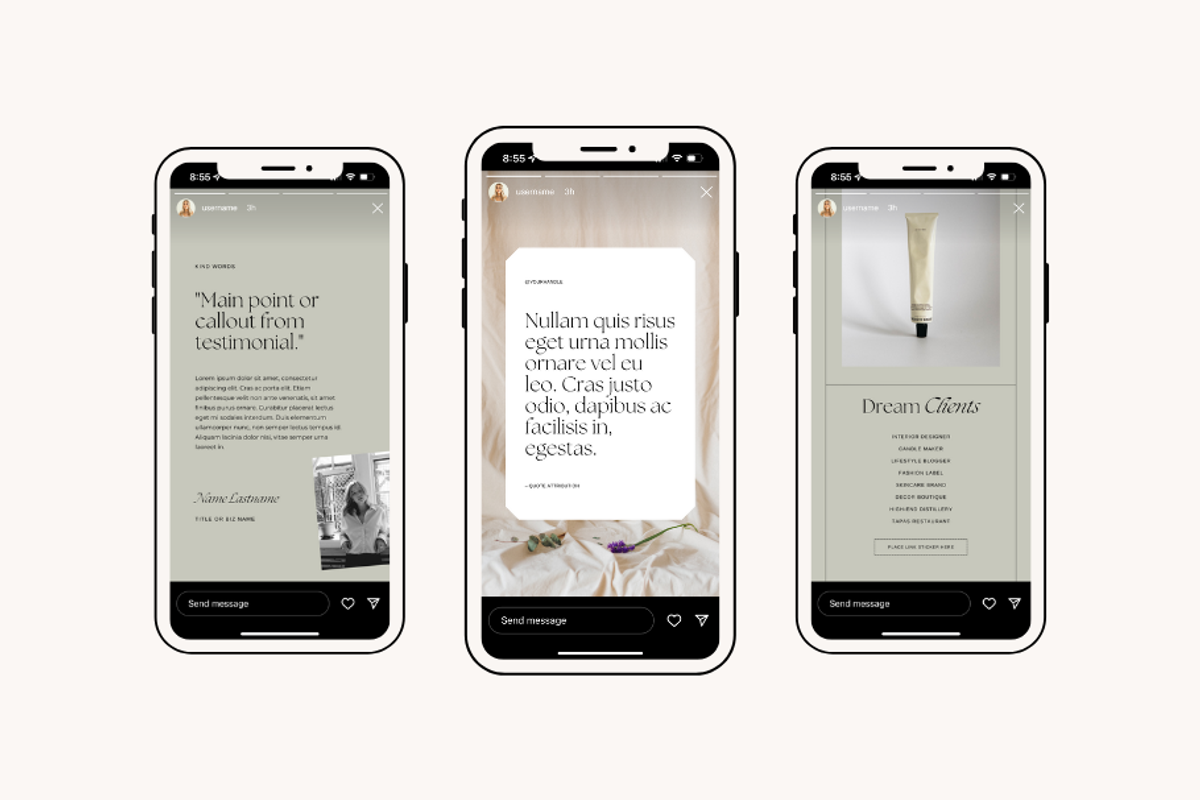 Clean Editorial Instagram Templates, a Social Media Template by Madewest Supply Co. (Photo 6 of 7)