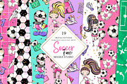 Soccer Seamless Digital Papers, a Pattern Graphic by Masha  Studio (Thumbnail 1 of 8)