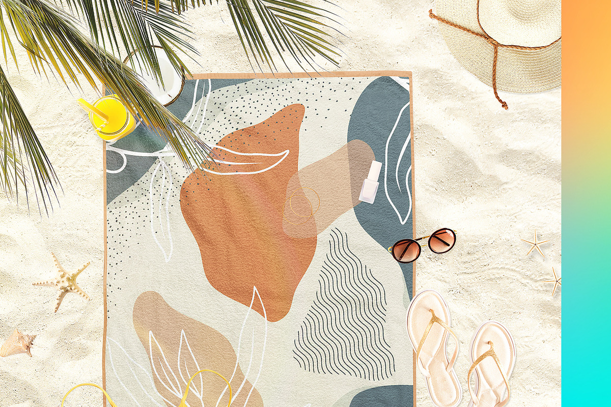 Beach Towel 3x Mock-ups, an Apparel Mockup by Mocca Mockups Store (Photo 1 of 5)