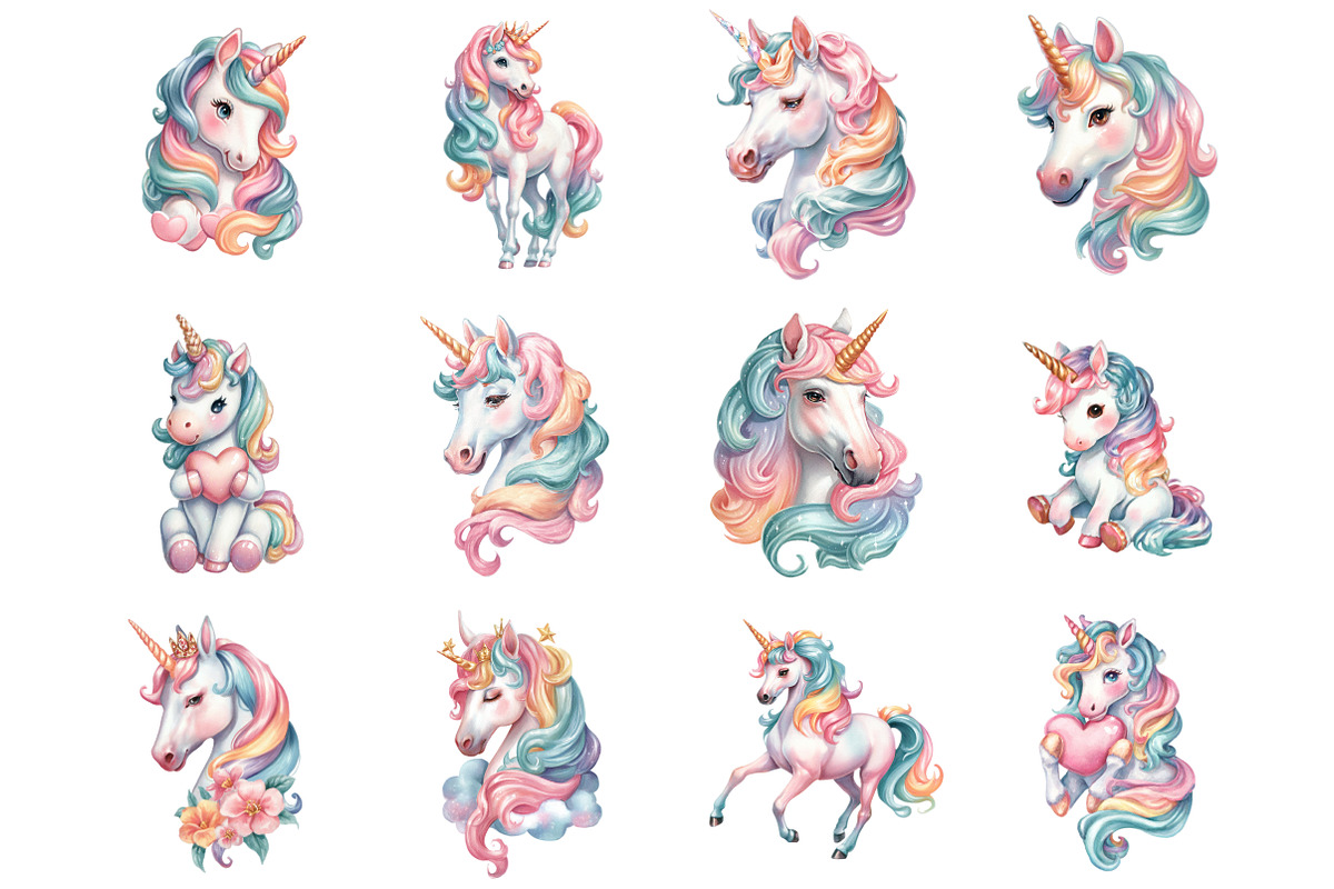 Unicorn Clipart, a Graphic by CitraGraphics (Photo 4 of 5)