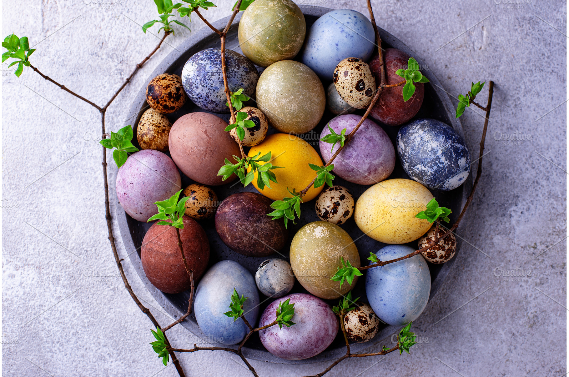 Easter eggs paint with natural dye, a Holiday Photo by Yulia Furman