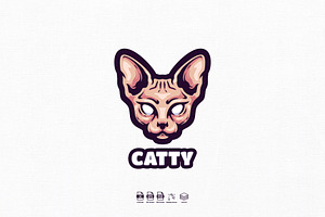 Catty Mascot Logo Design