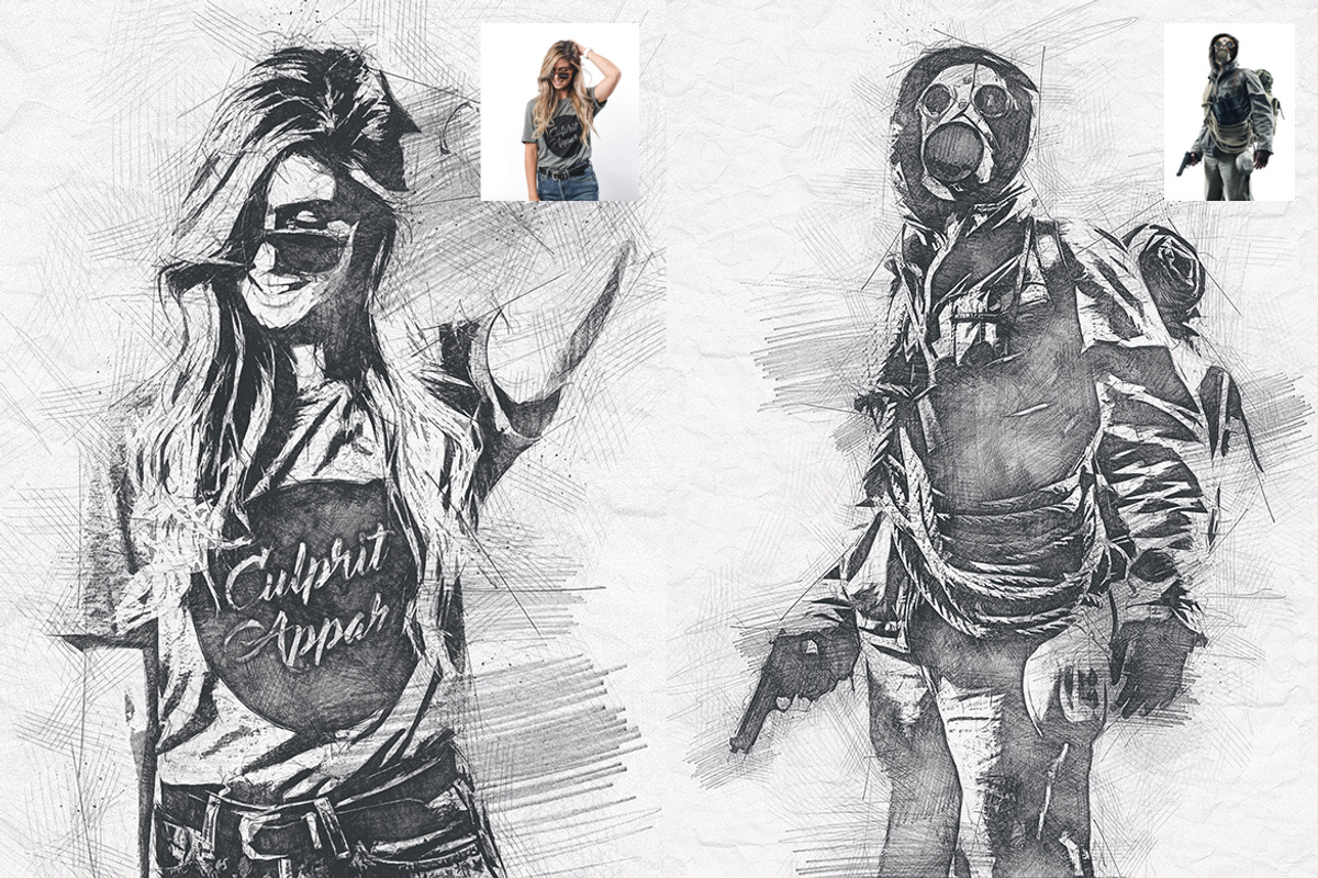 Viva Sketch Photoshop Action, an Action Add-On by ridvanpars (Photo 6 of 11)