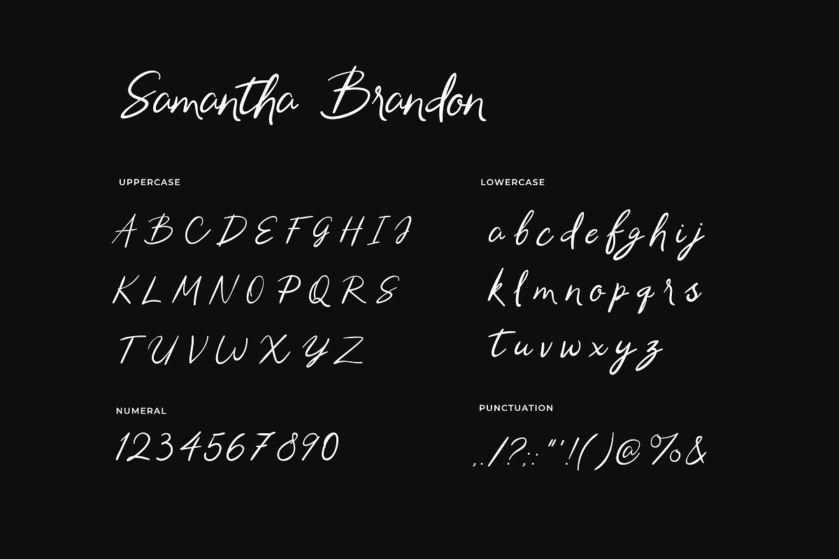 Samantha Brandon Handwritten Font, a Script Font by UICreative (Photo 2 of 5)
