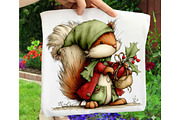 Whimsical Christmas Animals Clipart, an Illustration by OK Design (Thumbnail 2 of 6)