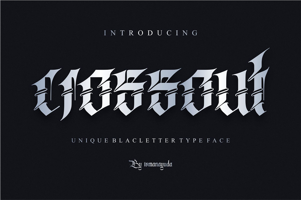 BUNDLE FONT FRAME ORNAMEN, a Blackletter Font by ismanayuda (Photo 7 of 21)