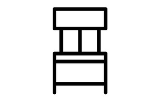 Chair icon, an Outline Icon by Sumberpangan