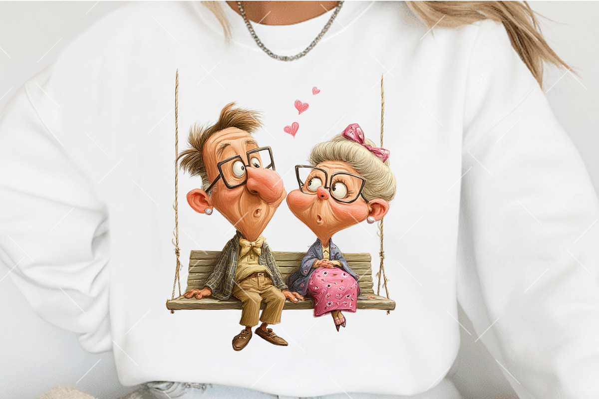 Valentine Grandma & Grandpa Clipart, an Illustration by OK Design (Photo 4 of 6)