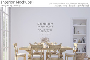 Interior Mockup, Dining Room Mockup