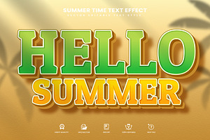 Hello Summer Editable Text Effect