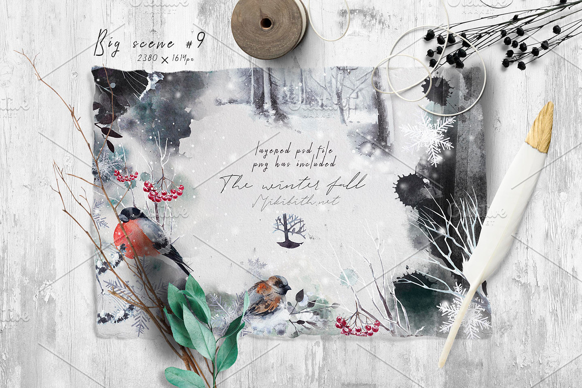 Winter fall bundle. all in 1, an Animal Illustration by Alisa Mikibith Art (Photo 22 of 30)
