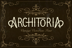 Architoria - Vintage Victorian Font, a Blackletter Font by Bale Type