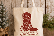 Christmas Cowboy Boot SVG Printable, an Object Graphic by TanchaArt (Thumbnail 5 of 7)