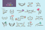 Floral Vector Elements Set + Pattern, an Illustration by OkPen (Thumbnail 2 of 6)