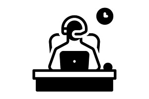Operator call center solid icon, a Solid Icon by Creative priyanka
