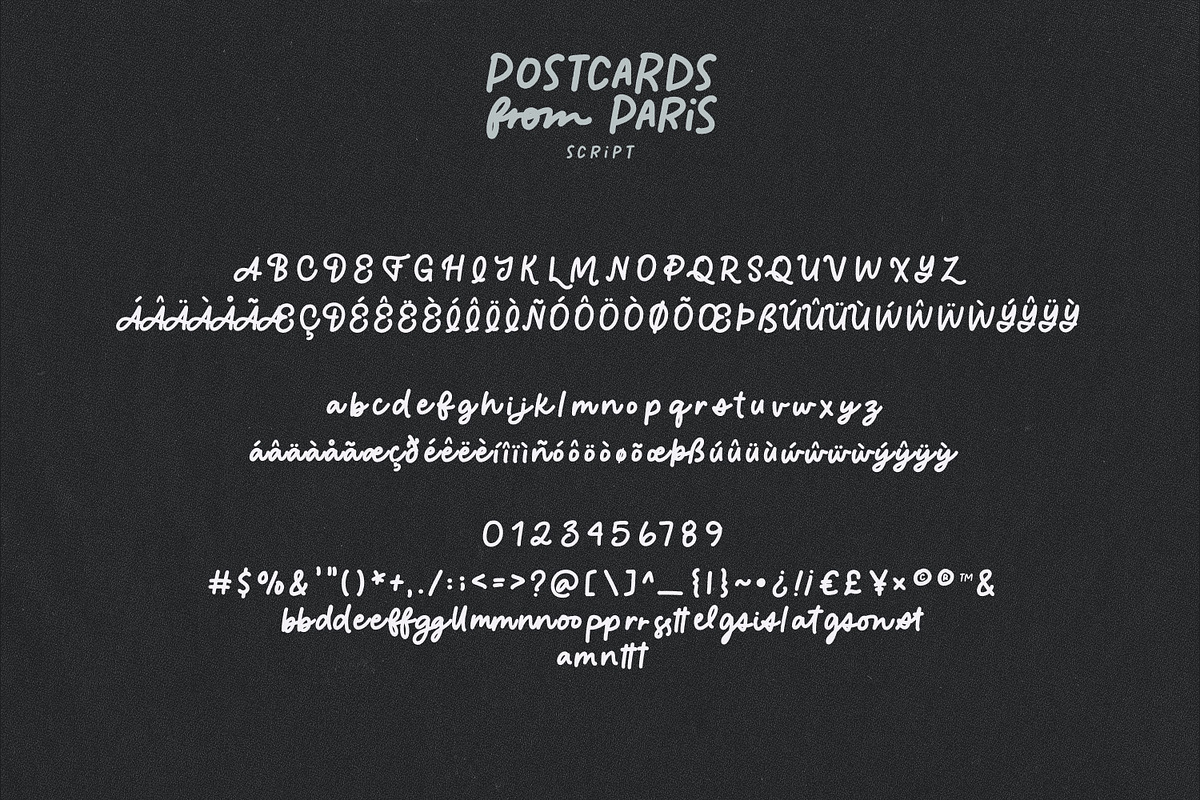 Postcards From Paris | Font Trio, a Sans Serif Font by Callie Rian & Co. (Photo 10 of 16)