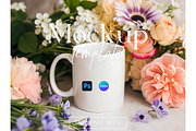 Luxury Floral Mug Mockup Display, a Product Mockup by MockupWizard (Thumbnail 1 of 5)
