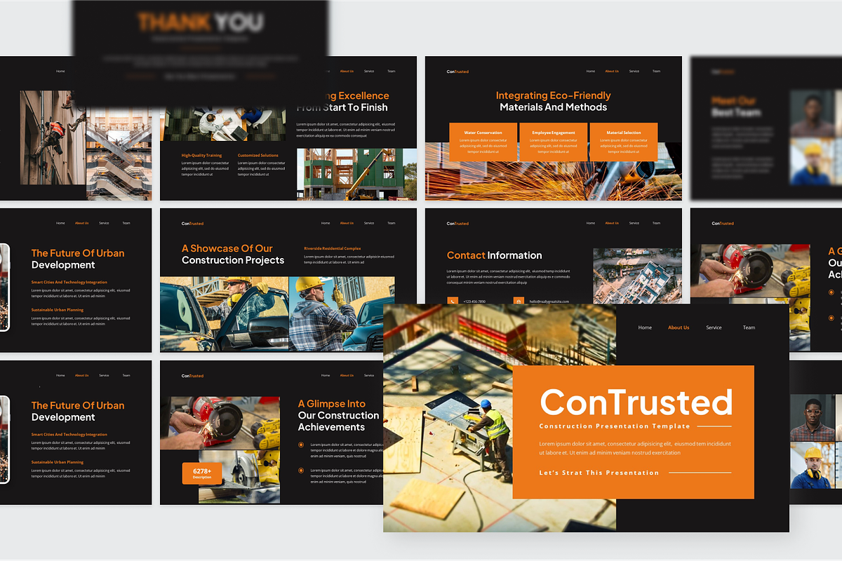 Contrusted Construction Google Slide, a Presentation Template by SquidPixey (Photo 6 of 6)