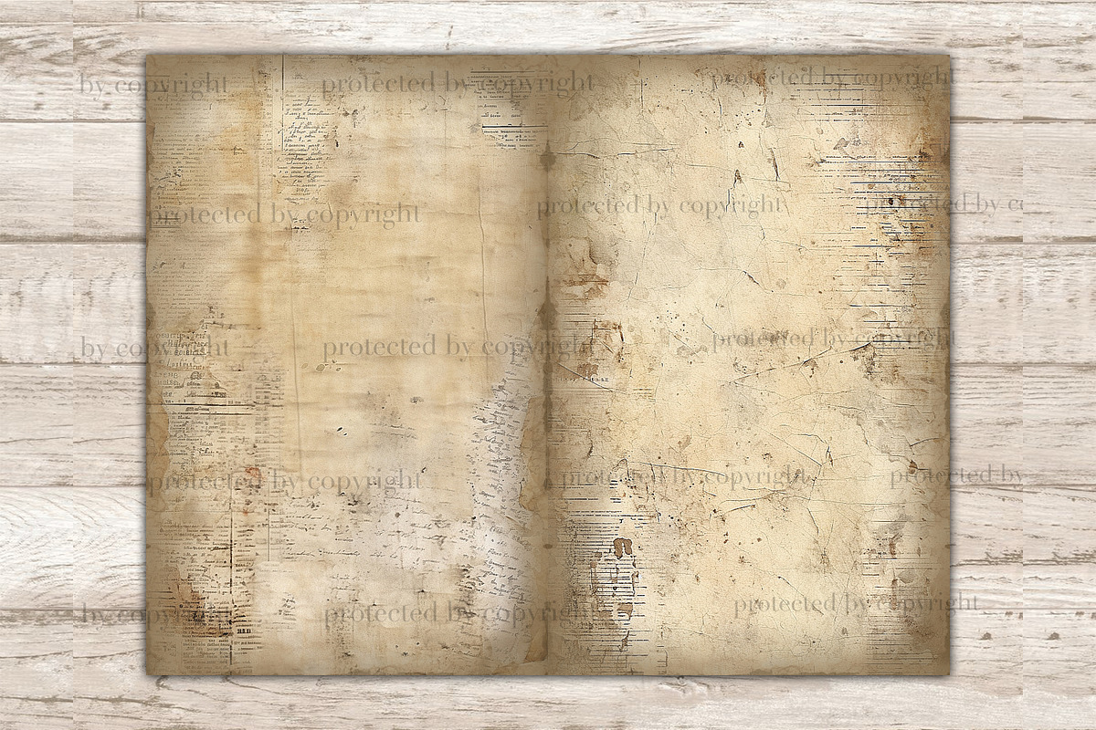 Vintage Newspaper Junk Journal, a Decorative Illustration by GlamArtZhanna (Photo 7 of 9)