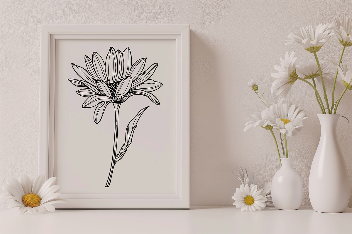 Daisy Procreate Stamp, a Brush Add-On by Dervik Art Store (Photo 4 of 6)