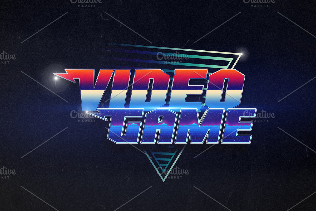 Retro Text Effects, a Layer Style Add-On by mixmedia87 (Photo 3 of 8)