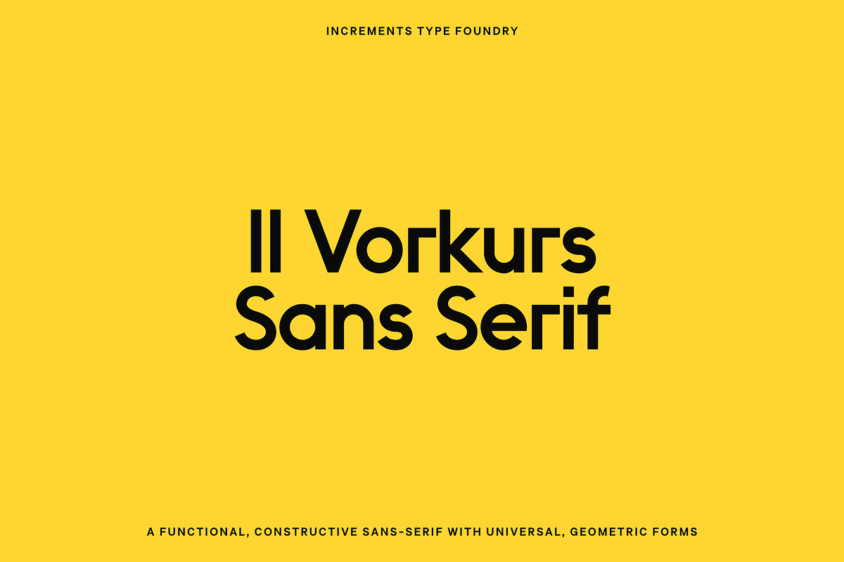 II Vorkurs: Sans Serif Font Family, a Sans Serif Font by Increments Type Foundry (Photo 1 of 14)