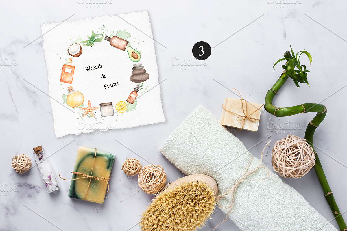 Watercolor Beauty Salon Collection, a Healthcare Illustration by MayaNavits (Photo 6 of 11)