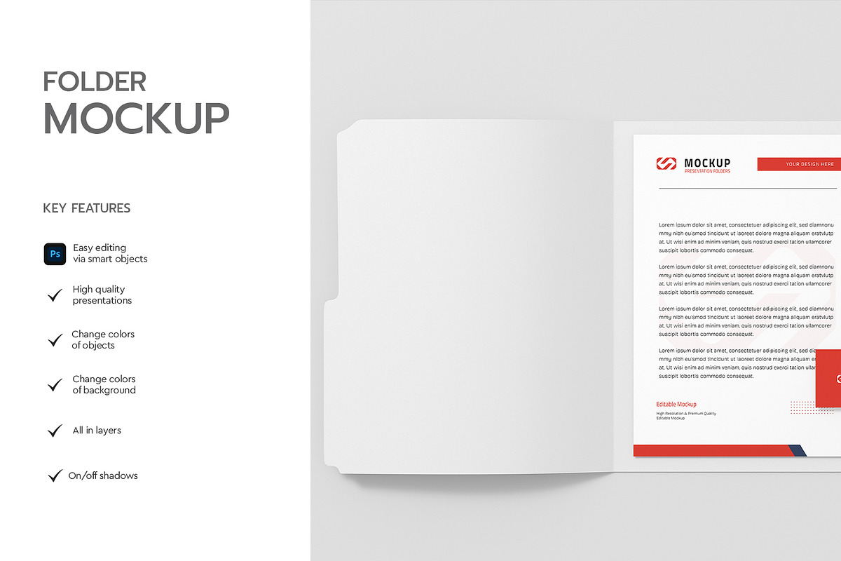 Presentation Folder Mockup Template, a Product Mockup by graphypix (Photo 2 of 4)