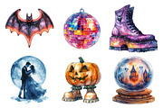 Disco Halloween Clipart PNG, an Illustration by Daily.Designs (Thumbnail 5 of 5)