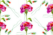№10 Red carnations blooming, a Decorative Illustration by Rasveta (Thumbnail 3 of 5)