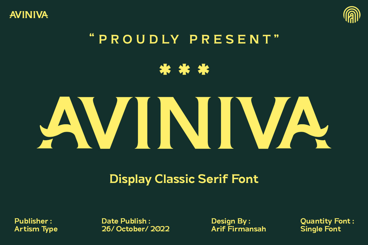 Aviniva, a Serif Font by artism_design (Photo 1 of 8)