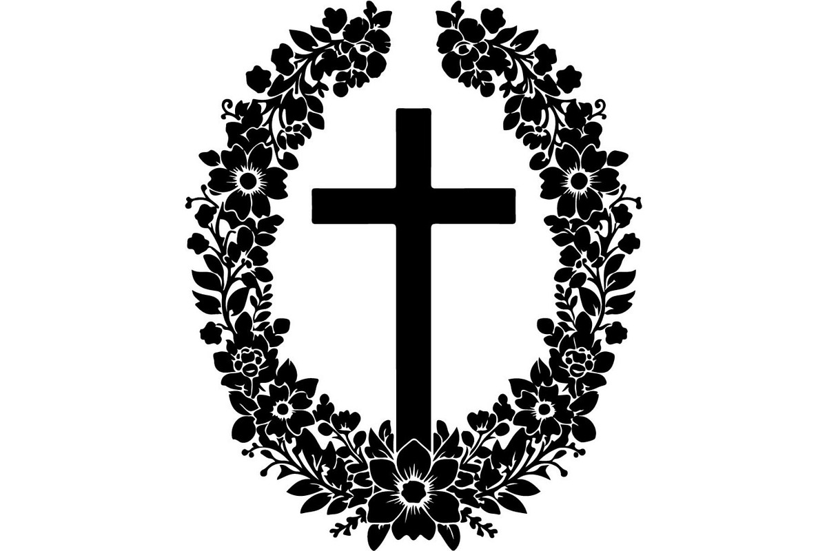 Floral Cross Silhouette, an Object Graphic by Creativeshirt (Photo 13 of 20)
