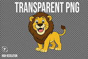 Funny Lion Clipart, an Animal Illustration by Forhadx5 (Thumbnail 2 of 6)