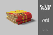 Pizza Box Mockup, a Merchandise Mockup by rahmatmoscae (Thumbnail 1 of 6)