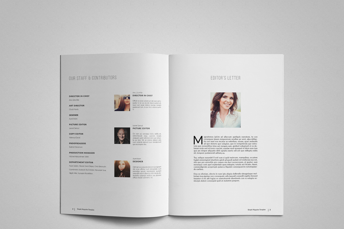 Simple & Clean Magazine Template, a Magazine Template by Uloel Design (Photo 4 of 12)