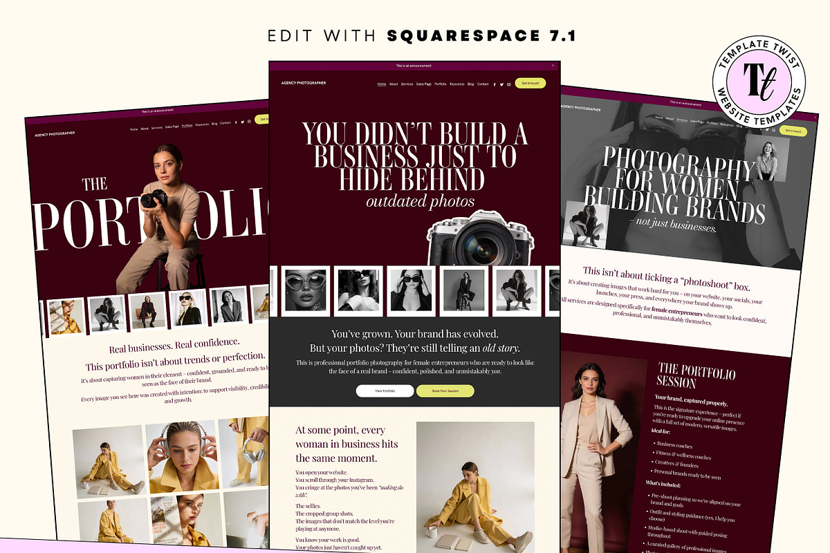 Squarespace Photography Website, a Squarespace Template by Template Twist Shop (Photo 2 of 10)