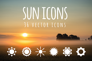 SUN - 36 vector icons