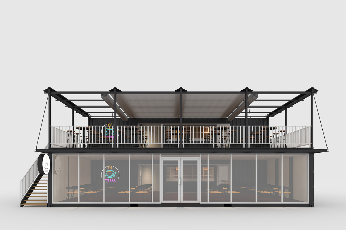 3D Model Container Cafe 15, an Architecture 3D Model by SR 3D Visual (Photo 3 of 21)