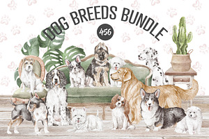 Ultimate Dog Clipart Pack, an Animal Illustration by Anastasiya Klempach
