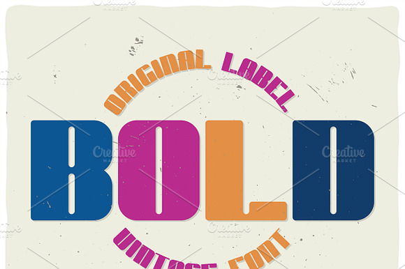 Vintage Label Typeface Bold