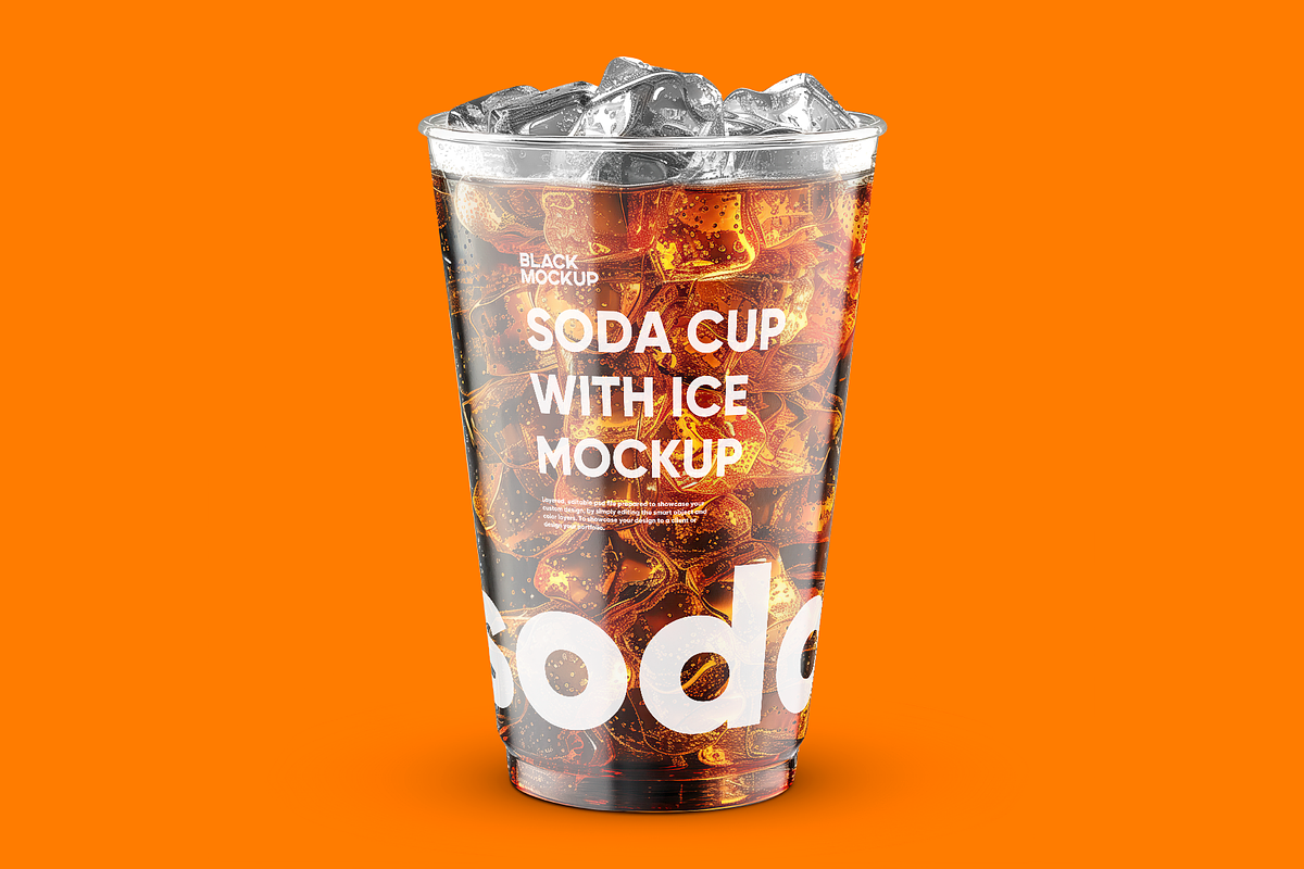 Soda Cup 500ml With Ice Mockup, a Cups & Container Mockup by BlackMockup (Photo 7 of 14)