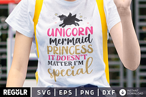 Unicorn Mermaid Princess It SVG